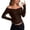 D-Coffee239, variant on DHFJKG Womens Off The Shoulder Long Sleeve T Shirts Lace Trim Fitted Crop Tops For Women