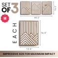 thumbnail image 2 of Modern Wooden Wall Sculptures - Set of 3 - Home Decor Accent - Large Wall Art for Living Room, Bedroom, Office - Easy Installation (Oak, Medium - Mountain and Sun), 2 of 7