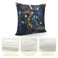 thumbnail image 4 of Orinice Dinosaur Christmas Graphic Decorative Throw Pillow Cover for Home Couch Living Room Bed Sofa - Short Plush Material - Invisible Zipper Design - 1PC 12x12in, 4 of 5