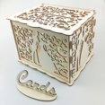 thumbnail image 3 of DIY Wooden Hollowed Wedding Cards Storage Box Gift Container Party Supplies, 3 of 4