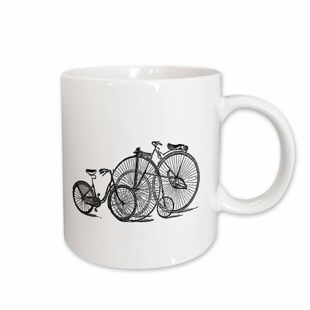 

3dRose 3 Vintage Bikes Ceramic Mug 15-ounce