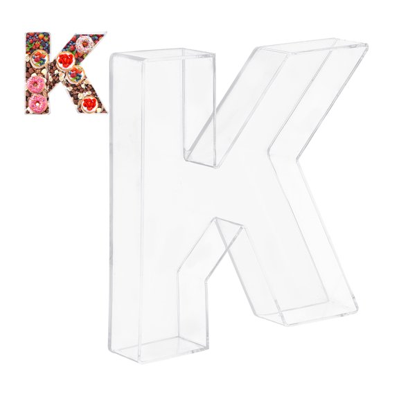 Uxcell Acrylic Letter Box, Reusable Display Fillable Tray Container for Charcuterie Mache Candy Birthday Party Decorations Y