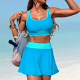 thumbnail image 5 of BOBOGOJP Womens Two Piece Tankini Bathing Suits with Skirt Tummy Control Swimsuits Modest Swimwear 2026 Sky Blue for Size L, 5 of 9