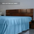 thumbnail image 3 of Home Prides | 300 Thread Count | 100% Cotton 1 Flat TWIN Sheet (Air Blue) | Sateen Weave | Oeko-Tex Certified, 3 of 6