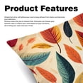 thumbnail image 2 of Thanksgiving Leaves Covers with Unique Patterns, Set of 2 Decorative Throw Pillow Inserts for Sofa Bed Couch, 16x16/18x18/20x20 Inches, Ideal for Home Decor and Gifting, 2 of 6