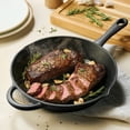 thumbnail image 3 of Tramontina Mesa Enameled Cast Iron Skillets, 10 Inch Frying Pan - Black, 3 of 8