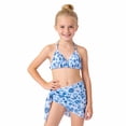 thumbnail image 7 of Girls Swimsuits with Cover Up Skirt 3 Piece Halter Triangle Bathing Suits Bikini Set for Size 8-12, 7 of 7