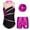 Hot Pink, variant on YONGHS Kids Girls Gymnastics Dance Outfit Ice Skating Leotard Unitard with Shorts Hair Tie Set Gold 10