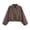 Brown -AB02, variant on Women’s Cropped Jacket Long Sleeves Zip Up Trendy Casual Streetwear Polka Dot Outerwear with Pockets Cardigan 2026 Red L