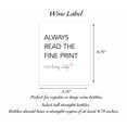 thumbnail image 3 of Always Read the Fine Print ● SET of 5 ● GENDER NEUTRAL Pregnancy Announcement Wine Labels, Baby Announcement Wine Label, We are Pregnant, Pregnancy Reveal, Alternative to Card WATERPROOF A200-5RFP, 3 of 5