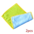 thumbnail image 4 of Matsuzay 2 uds toalla para lavar platos de cocina paño de limpieza de microfibra trapos resistentes a la absorción de agua de Jooan Suministros de limpieza para el hogar azul + verde, 4 of 5