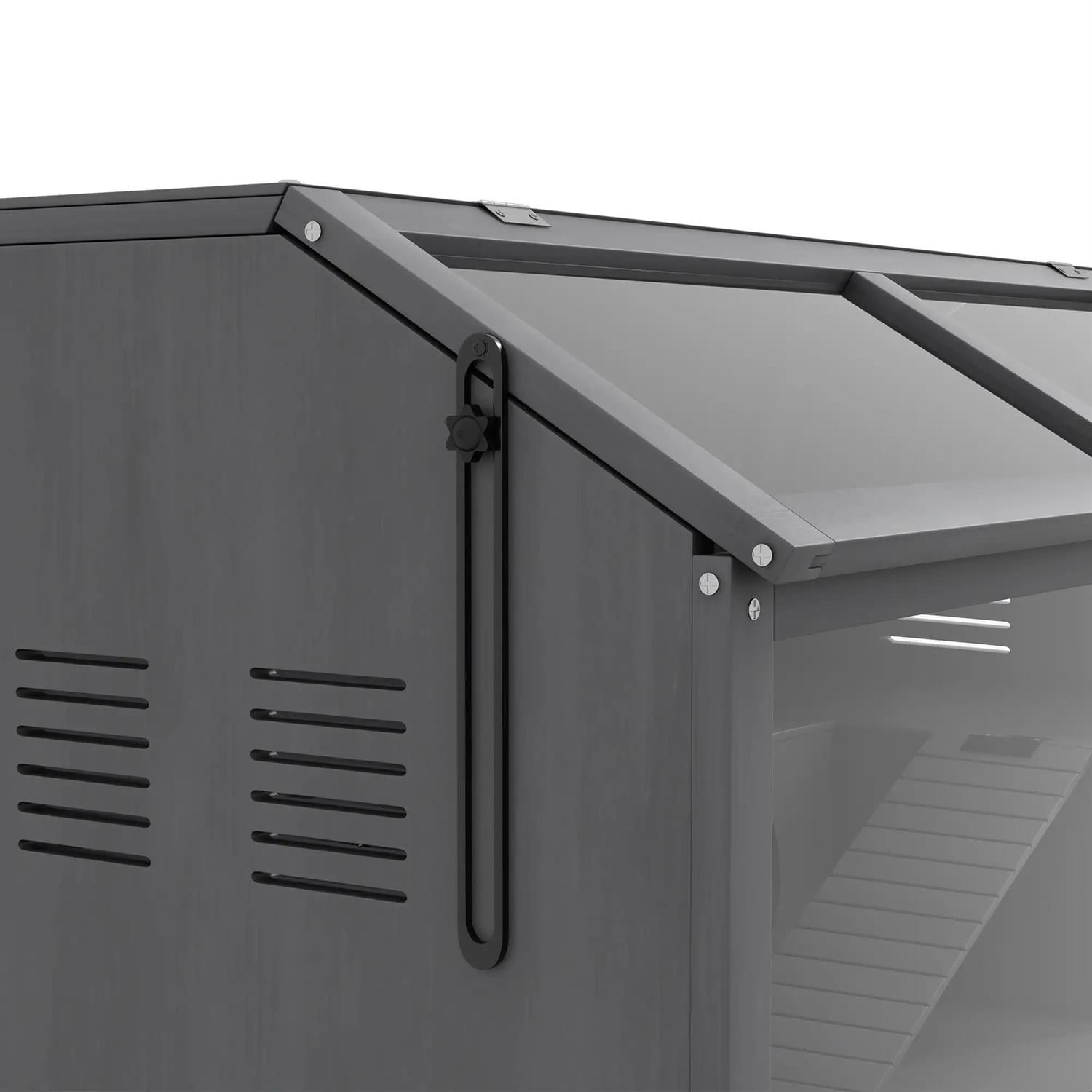 Pefilos Wooden Hamster Cage with Suspension Bridge, Ladders, Seesaws, Water Bottle, Small Animal Cage for Syrian Hamsters Degus or Other Similar, Gray