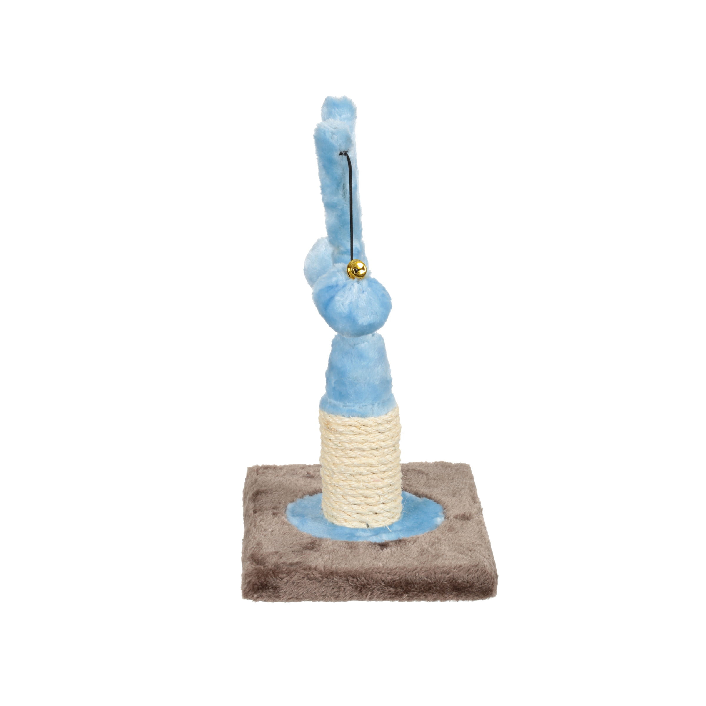 Penn-Plax Blue Y Shaped Sisal Cat Scratching Post with Swatting Toys, Small (1 Pack)