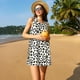thumbnail image 3 of Fotbe Heart Leopard Vestido de Verano sin Mangas para Mujer – Vestido Midi Línea A, Estilo Camiseta Floral, Vestido Playero Casual y Fluido, 3 of 7