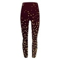thumbnail image 6 of Jinhomg Buttery Soft Yoga Pants for Women Novelty Funny Sequin Print Leggings Lightweight Comfy Full Length High Waist Tights Holiday Party Pant 90 Percent off Clearance Multicolor XXL, 6 of 7