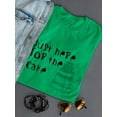 thumbnail image 3 of "Just Here For The Cake" Wedding Funny Quote Women Kelly Green T-Shirt, Female Small, 3 of 4