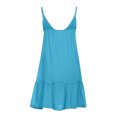 thumbnail image 5 of Sakmal Sundresses for Women 2025 Mini Sleeveless V Neck Blue Ruffle Dresses ,Sizes S-2XL, 5 of 5