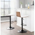 thumbnail image 2 of Mason Adjustable Bar Stool, Black Bar Stools, Bar Chairs, Swivel Bar Stools, Bar Stools Set of 2, 2 of 5