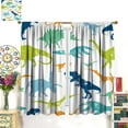 thumbnail image 3 of Kids Dinosaur Curtains Cartoon Dino Cute Funny Animal Children Toddler Nursery Curtain with Rod Pocket for Baby Boys Bedroom Decor Drapes Window Treatments 2 Panels Set 52x84in, 3 of 6