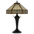 thumbnail image 5 of Cal Lighting 60W X 2 Metal/Resin Tiffany Table Lamp With Pull Chain Switches, 5 of 6