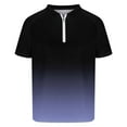 thumbnail image 4 of Camisas de Suéter para Hombre Gradación de Impresión Turndown Cuello Blusa Deportiva, Poliéster Ligero para Verano Casual Y Uso Diario, 4 of 8