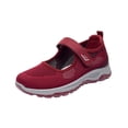 thumbnail image 1 of Zapatillas de deporte de malla para mujer, zapatos planos para caminar, zapatos deportivos informales antideslizantes, zapatillas transpirables para 41 rojo Yinane Zapatillas de deporte de malla, 1 of 8