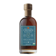 Crown Maple Vanilla Infused Organic Syrup, 250ML (8.5 Fl Oz); Gluten-Free, Non-GMO, Allergen-Free
