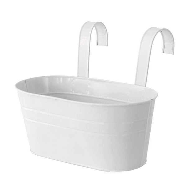 Macetas colgantes con gancho desmontable de Metal gran capacidad para macetas de decoración de de decoración para blanco