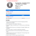 thumbnail image 2 of Rear Brake Rotor - Compatible with 2014 - 2016 Mazda 3 2.0L 4-Cylinder 2015, 2 of 2
