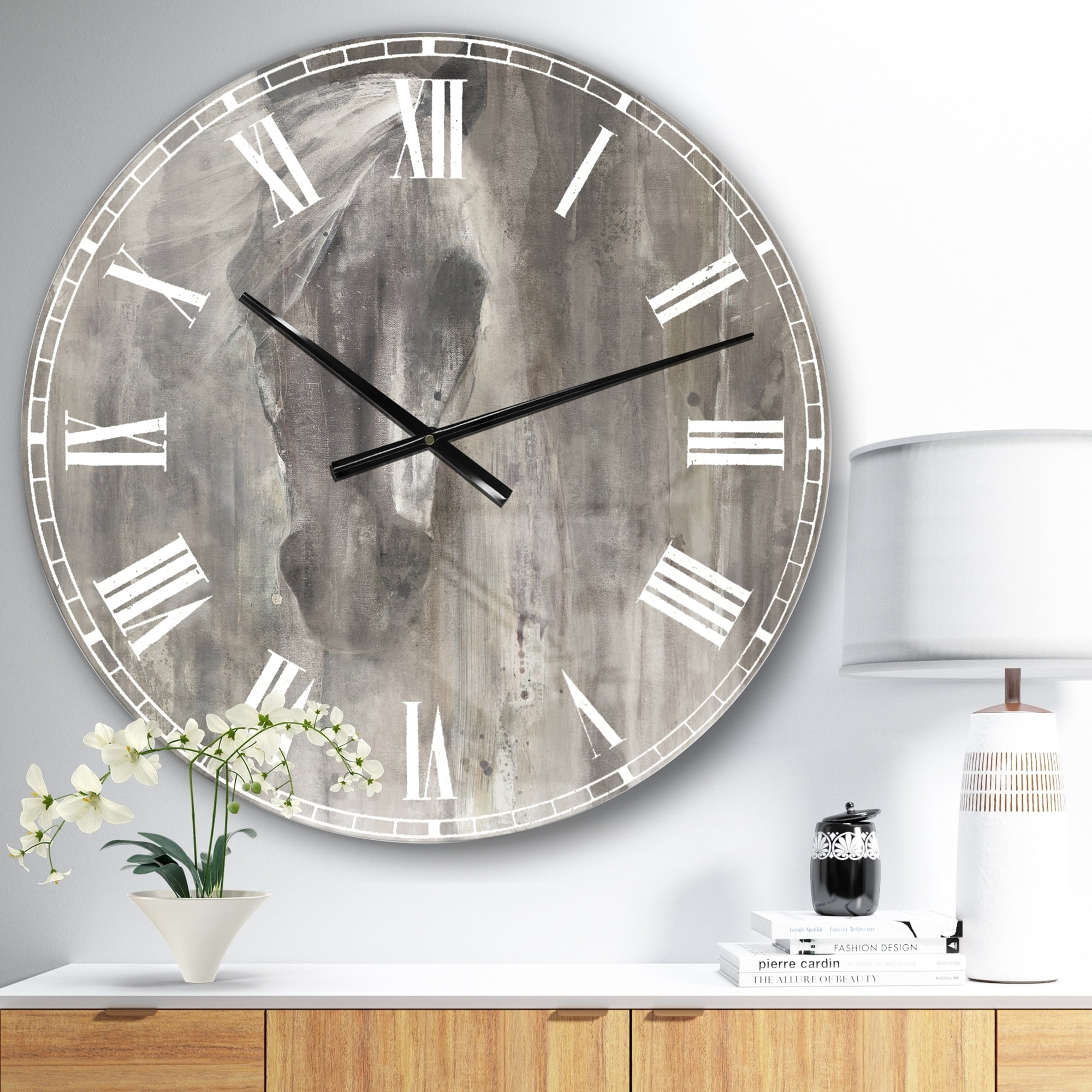 DESIGN ART Designart 'Farmhouse Horse' Modern Farmhouse Large Wall CLock