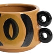 thumbnail image 6 of Bloomingville Bloomingville Hand Painted Stoneware Planter with Handles, Brown and Black, 6 of 8