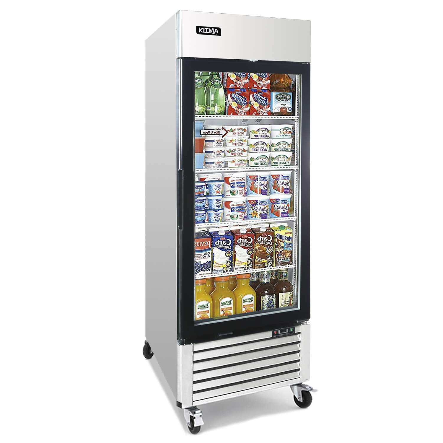 Single Glass Door Merchandiser Freezer KITMA 19.1 Cu.Ft Merchandiser