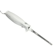 Hamilton Beach Electric Knife with Stainless Steel Blades and Fork for Carving Meat, Bread, Crafting Foam, Storage Case Included, White, 74250R