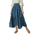 thumbnail image 4 of CaComMARK PI Scarlet Darkness Maxi Skirts for Women High Waist Renaissance Skirt Long Skirt with Pockets sales today, 4 of 5