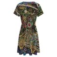 thumbnail image 5 of Microscopic Organisms Cell Structure Cell Dress Fashion Beach Short Sleeve Dresses Female Party Printed Sundress, 5 of 7