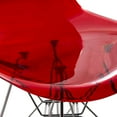 thumbnail image 4 of LeisureMod Cresco Molded Eiffel Side Chair-Color:Transparent Red, 4 of 7