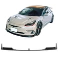thumbnail image 5 of Ikon Motorsports Compatible with 17-23 Tesla Model 3 V Style Front Bumper Lip Spoiler Unpainted 5PC - PP, 5 of 8