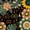 Black Sage Gold, variant on Manfei Boho Flower Leaves Blackout Curtains,Hippie Floral Damask Window Curtains Pack of 2 (38x45 Each)