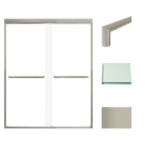 Transolid Fbpt607608c-T 76" High X 59" Wide Bypass Frameless Shower Door - Brushed