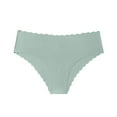 thumbnail image 2 of Bixock Women's Seamless Briefs Period Underwear Low Waist Seamless Cotton Crotch Wavy Solid Color Soft Comfortable Ladies Daily Underwear Briefs, 2 of 3