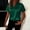 A865 Green, variant on Satin Blouse for Women Short Sleeve Notch V Neck Professional Workwear Loose Fit Silky Texture Office Lady Business Casual Solid Fashion Top