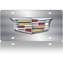 Eurosport Daytona- Cadillac Logo, Stainless Steel License Plate