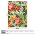 thumbnail image 4 of Chilfamy Flowers Flowery Pattern Super Soft Flannel Blanket for Bed Sofa Living Room Decor All Seasons Exquisite Gifts 60x80in, 4 of 6