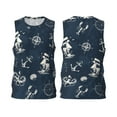 thumbnail image 2 of Gaeub Vintage Marine Men's Mesh Basketball Jersey, Quick-Drying Sleeveless Top S-4XL, Loose Muscle Tank Top -4X-Large, 2 of 9