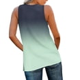 thumbnail image 4 of Summer Womens Gradient Print Sleeveless Shirts V Neck Tank Tops Loose Fitted Tunic Tees Casual Trendy Camisole Side Split Cami Going Out, 4 of 8