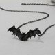 thumbnail image 2 of Collar con colgante de murciélago Yashi cadena de clavícula gótico oscuro, 2 of 5