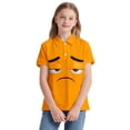 thumbnail image 5 of Bainana Girls Boys Summer Tshirt Cartoon Print Short Sleeve Lapel Collar Shirts Cute Fashion Little Kids School Holiday Casual Dailywear Orange Size 11-12 Years, 5 of 6