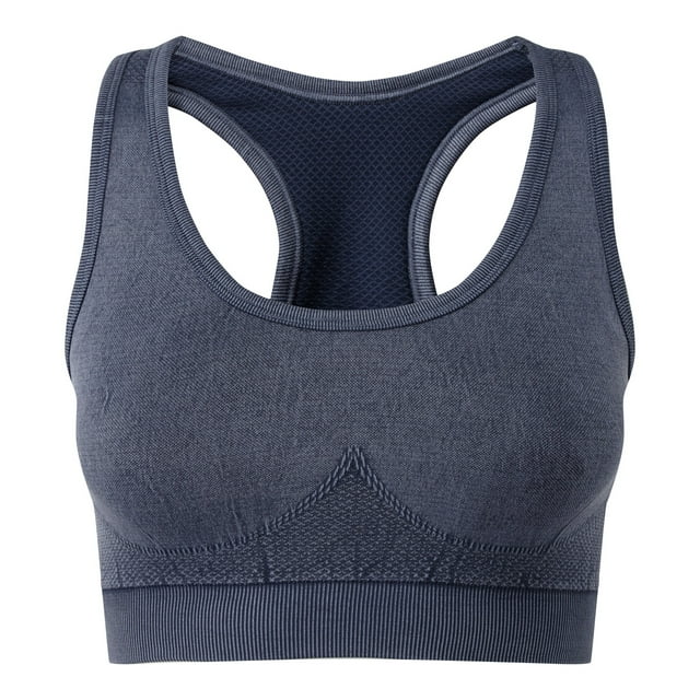 TriDri - Sujetador Deportivo de Apariencia Denim para Mujer (Vaquero Índigo)