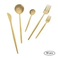 thumbnail image 5 of Peakora 90PCS Gold Dinnerware Set, Gold Flatware Cutlery Set, Stainless Steel Utensils Set for Home Restaurant, 5 of 13