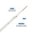 thumbnail image 3 of 5 Meter/16.4ft 13AWG High Temp Wire, Flexible Mica Cable, Insulated High Temperature Braided Wire White, 3 of 5